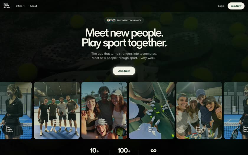Siam Sports Society website homepage
